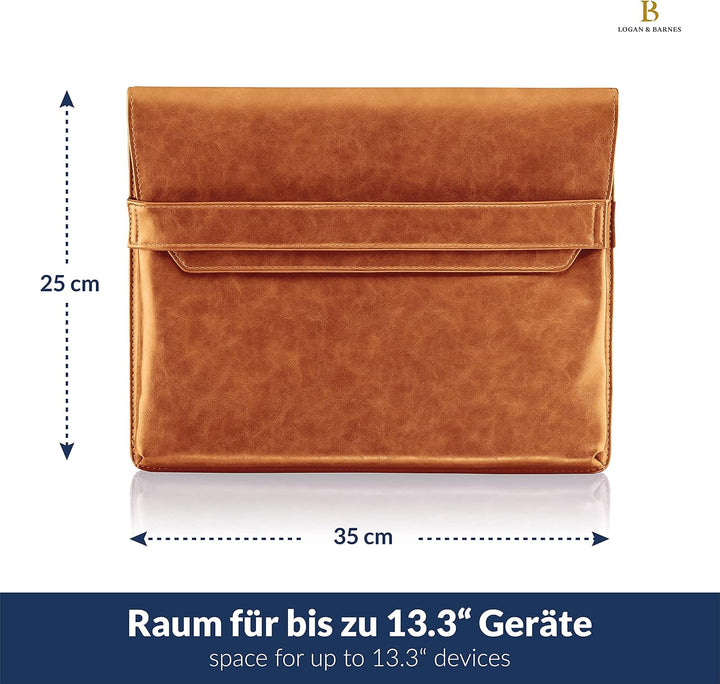 LOGAN & BARNES Laptop Hülle Herren - Elegante Laptop Tasche mit angenehmer Innenpolsterung - schlank