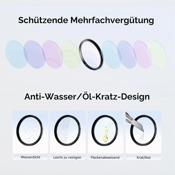 SMALLRIG UV-Filter mit Gegenlichtblende für FUJIFILM X100VI / X100V, UV-Filter mit 99% Lichtdurchläs
