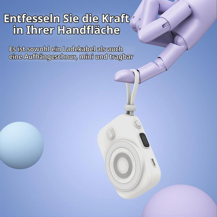 Mini Powerbank 10000mAh mit Magnetischer Schnellladung &amp; 20W PD, 22.5W Max, Tragbare Externe Batteri