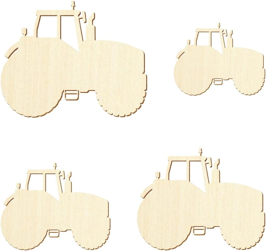 Holz Traktor V3 - Deko Basteln 5-50cm, Pack mit:100 Stück, Breite:39cm breit 39cm breit 100 Stück, 3