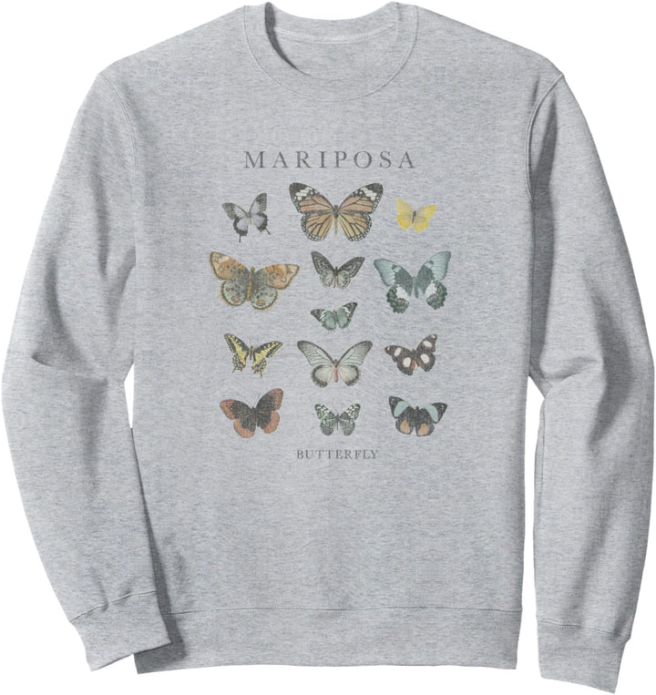 Fifth Sun Mariposa Butterfly Portrait Grid Sweatshirt