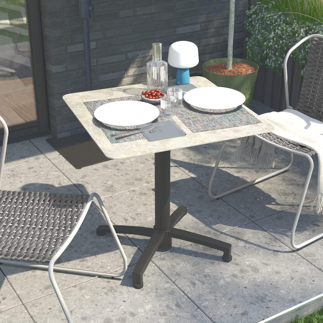 NATERIAL - Gartentisch Livia Origami - 2 Personen - Klapptisch - 69.5 x 69.5 x 74 cm - Balkontisch k