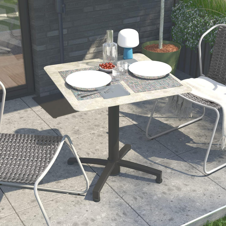 NATERIAL - Gartentisch Livia Origami - 2 Personen - Klapptisch - 69.5 x 69.5 x 74 cm - Balkontisch k