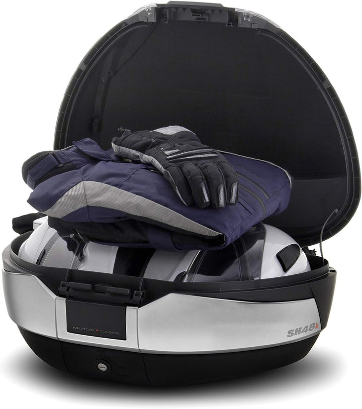 Shad D0B801 Top-Case mit Universal Halter und Rückstrahler, 48 Liter