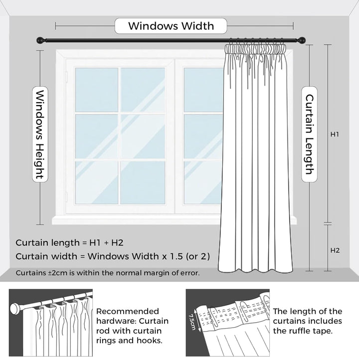 MRTREES Gardinen mit Kräuselband Stores Gardinen Schlafzimmer Vorhang Halbtransparent Vorhänge Beige