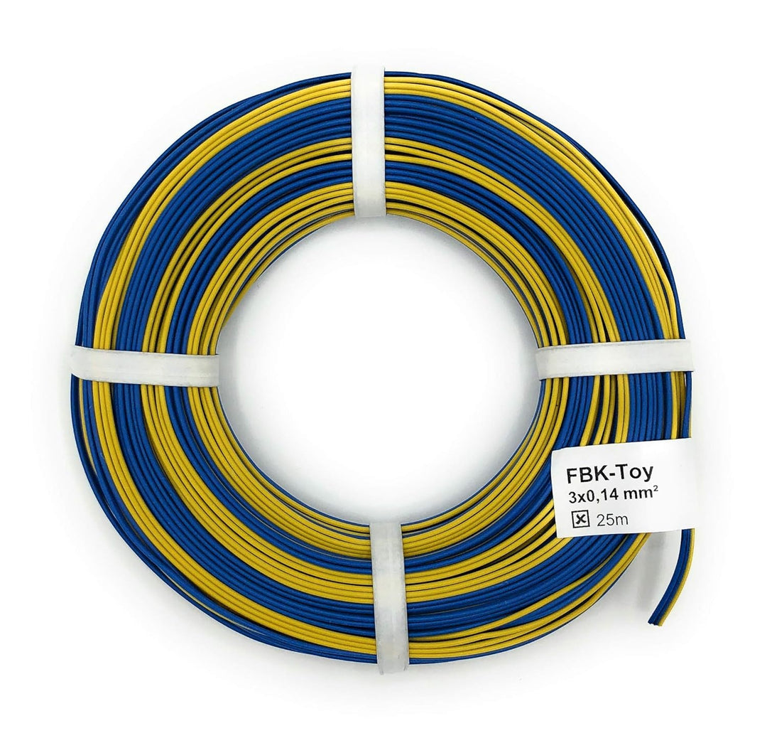 L318/25 Kabel - Kupferlitze 3 x 0,14 mm² (1x18x0,10 mm) - Drillingsleitung - 25 m Ring (Märklin-Farb