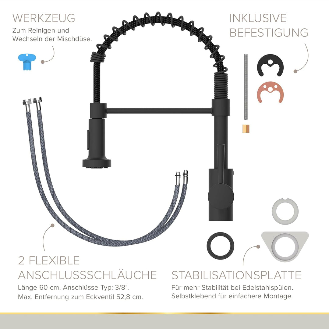 Lenz NOVA Küchenarmatur schwarz-matt 46070951