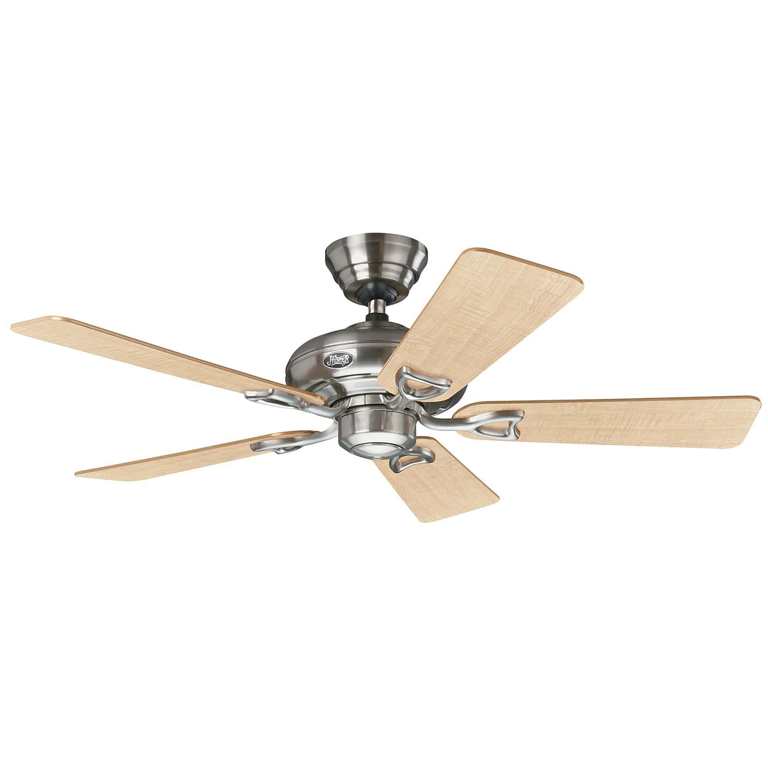 HUNTER VENTILATOR Seville II, 112 cm, Innen-Deckenventilator mit Zugschalter, Gehäuse: gebürstetes N