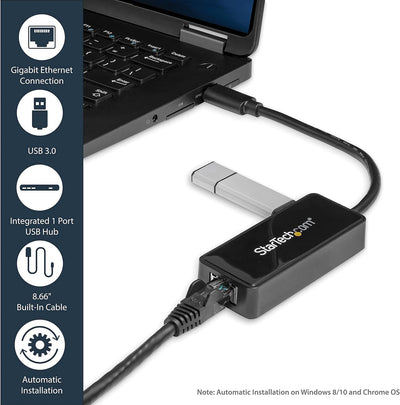 StarTech.com USB 3.0 auf Gigabit Ethernet Adapter - USB 3.0 10/100/1000Mbit/s Netzwerk Adapter NIC m