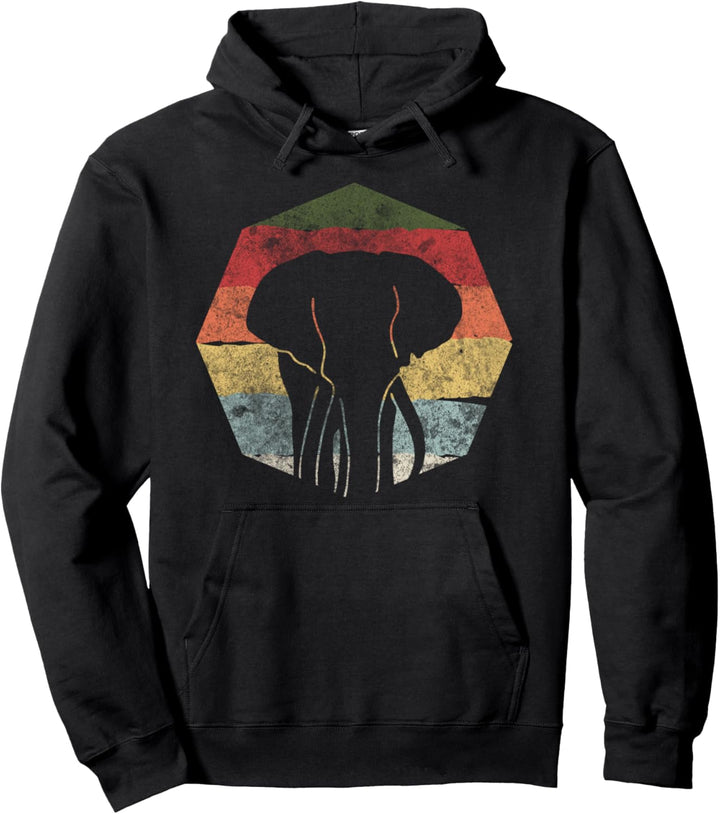 Vintage Elefant Afriika Safari - Retro Elefant Pullover Hoodie