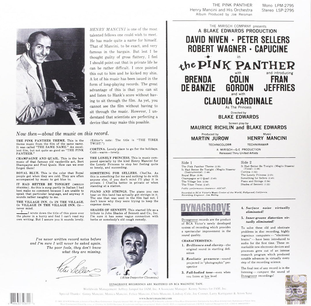 Pink Panther (Music from the Film Score), Vinyl