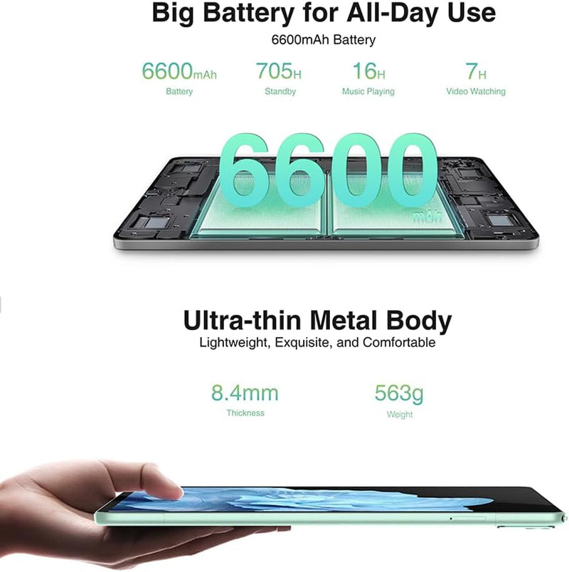 DOOGEE T10S Tablet (2023), 11GB RAM + 128GB ROM (TF 1TB) Octa-Core, Akku 6600mAh, 10.1 Pollici TÜV S