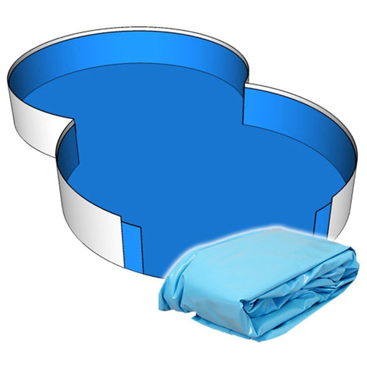 Poolfolie Achtform Pool I 470 x 300 x 120 cm I 0,8 mm I blau I 4,7 x 3 x 1,2 m