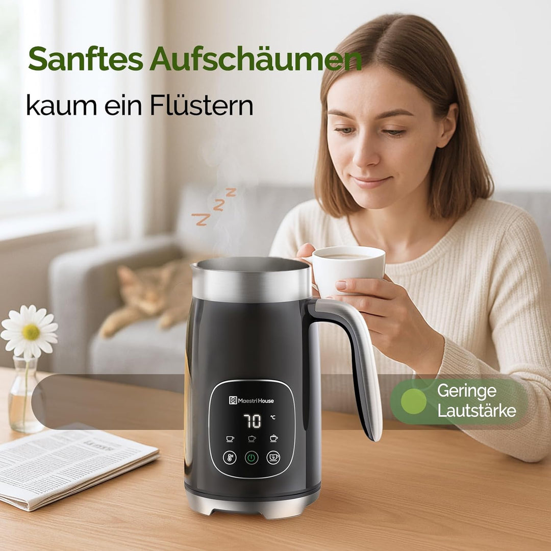 Maestri House Milchaufschäumer Elektrisch 4-in-1 14.1OZ/400ML Milchaufschäumer Smart-Touch-Steuerung
