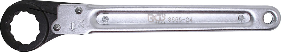 BGS 8665-24 | Leitungs-Ratschenschlüssel | 24 mm Schlüsselweite: 24 mm, Schlüsselweite: 24 mm