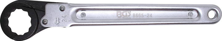 BGS 8665-24 | Leitungs-Ratschenschlüssel | 24 mm Schlüsselweite: 24 mm, Schlüsselweite: 24 mm