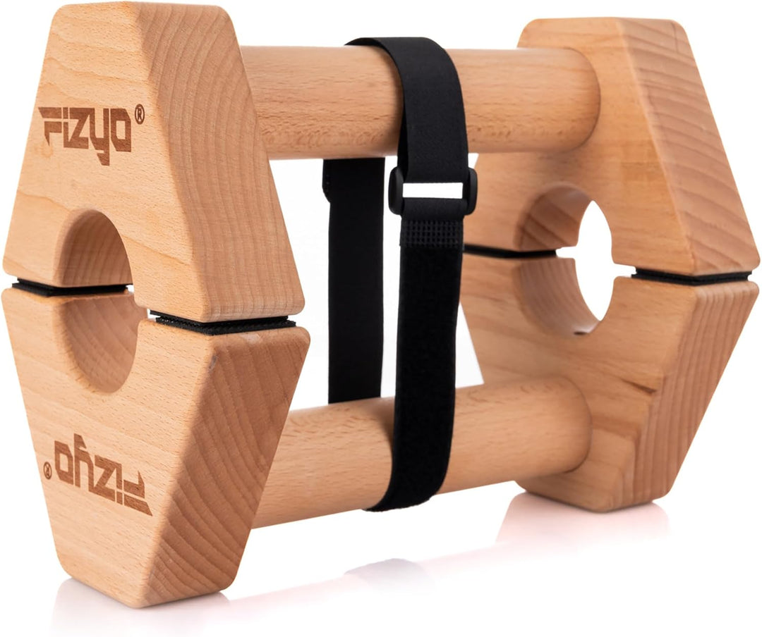 Phyzyo Holz Pumpenhalter, Rutschhemmende Trainingsgleiter, Kalistenische Handläufe aus Holz, 2 Stück
