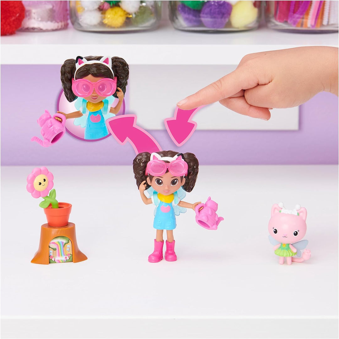 DREAMWORKS GABBY'S DOLLHOUSE - Cat-tivity Set, Flower-rific Garden - Garten Set mit Gabby und Kitty