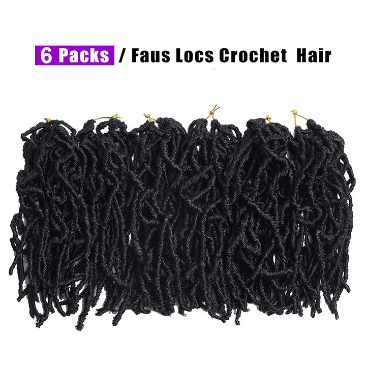 Beyond Beauty 6 Packungen/Lot Nu Faux Locs Häkelhaar, 61 cm, vorgeschlungene Göttin Locs Häkelhaar,