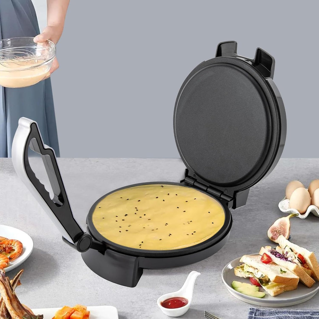 Elektrischer Crepes Maker,Tortilla Presse Maker Mit Antihaftbeschichtung,1200w Edelstahl CrêPes Make