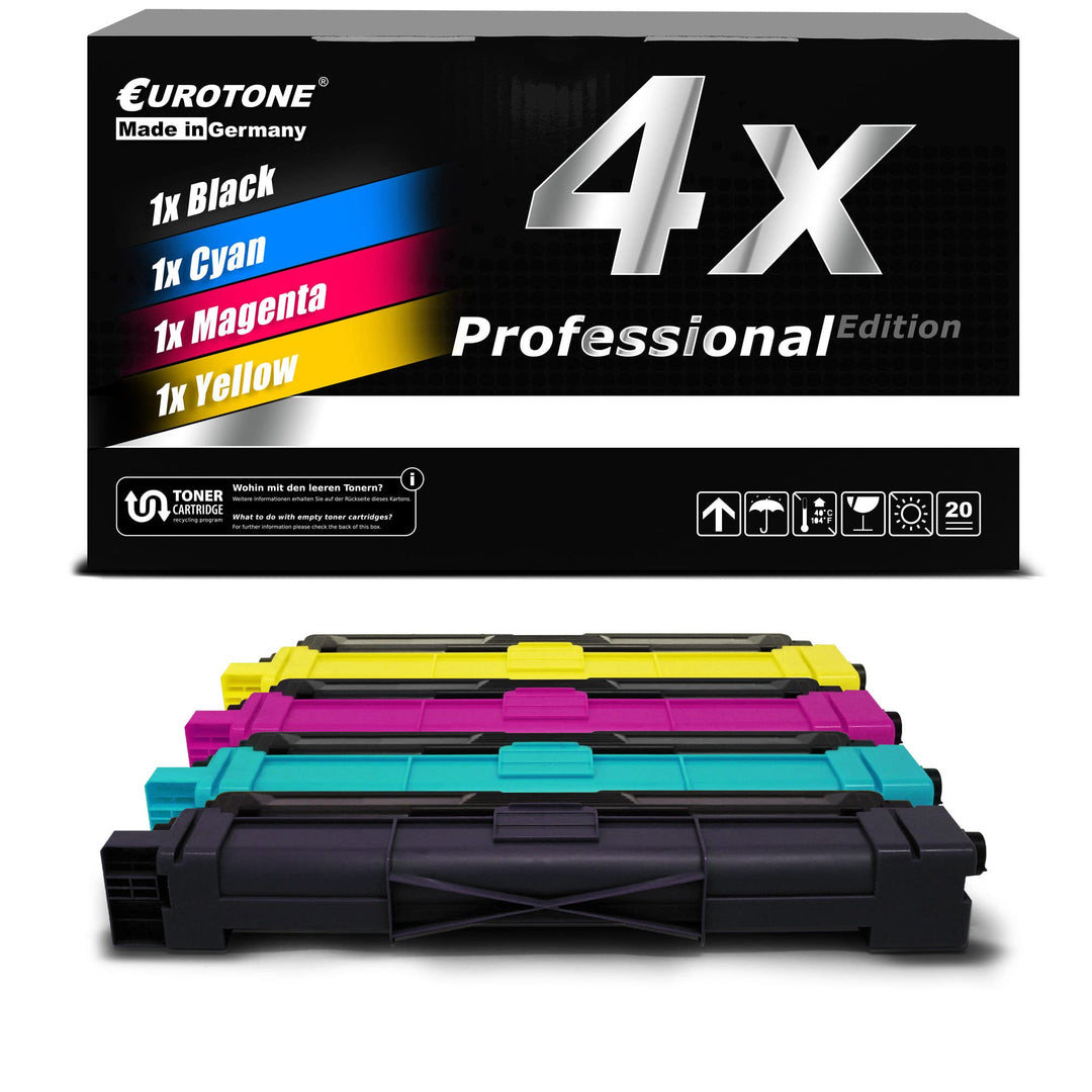 4X Ersatz Eurotone Toner für Brother MFC: 9130 CW / 9140 CDN / 9330 CDW / 9340 CDW ersetzen TN 241/2