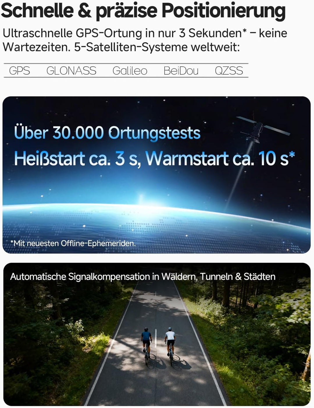 iGPSPORT BSC100MAX Fahrradcomputer Kabellos, 3 Zoll Display Automatische Aufnahme, 40H Akkulaufzeit,