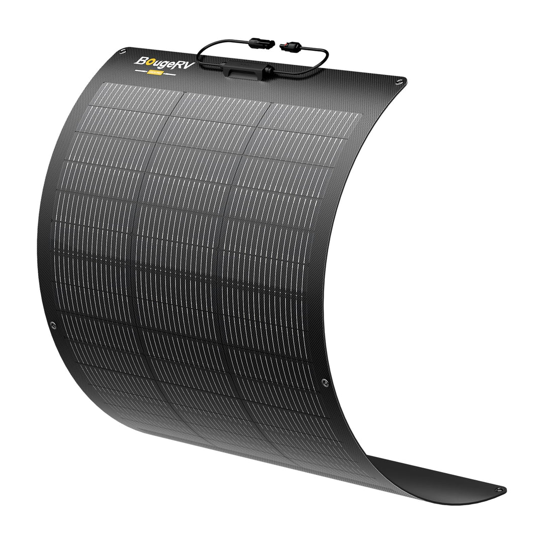 BougeRV Arch Pro 100W Flexible Solarpanel mit 27 Bypass-Dioden, Schattentolerantes Biegsam PV Panel,
