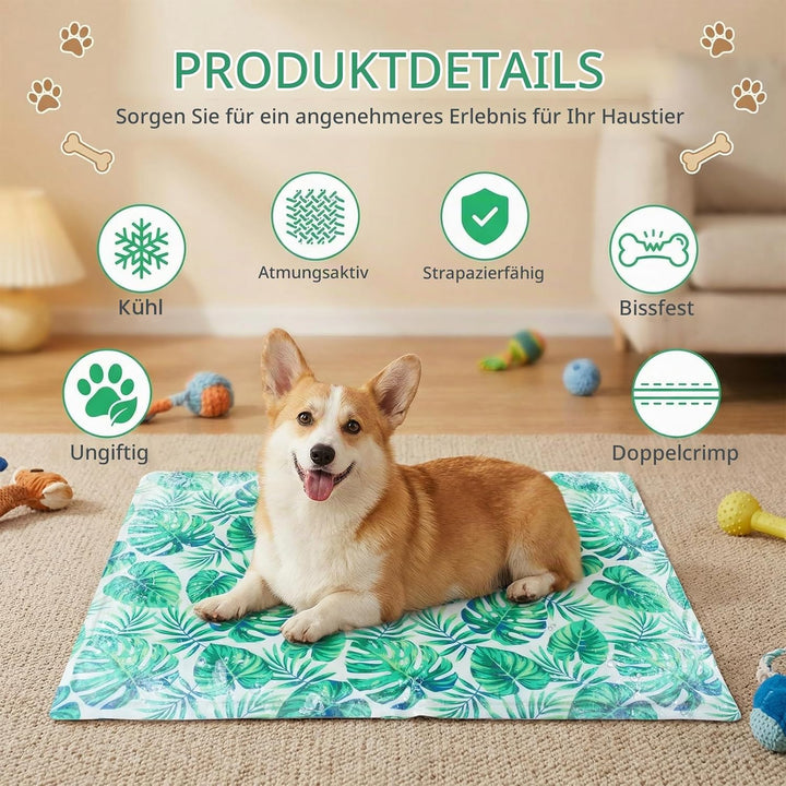 Ninonly Kühlmatte Hund 50X65cm Kühlmatte für Hunde Katze Haustier Eismatte Selbstkühlende mit Ungift