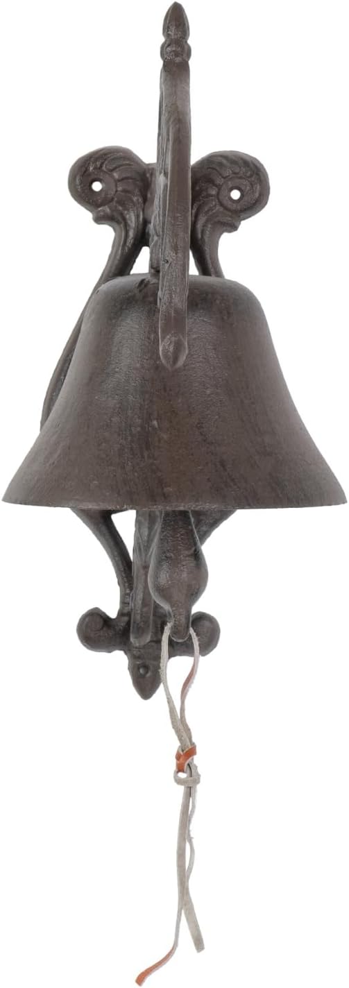 Moritz Gusseisen Wandglocke verziert mit Ornamenten Glocke Türglocke 29 cm Höhe Hausglocke antik Sti