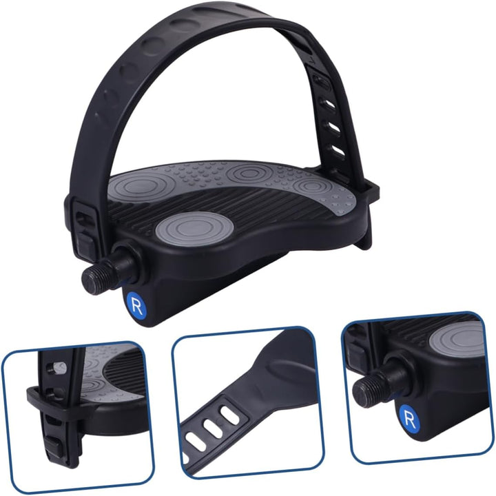 BESPORTBLE 1 Paar Pedale Fusspedaltrainer Heimtrainer Flache Form Fussschlaufen Für Heimtrainer Fahr