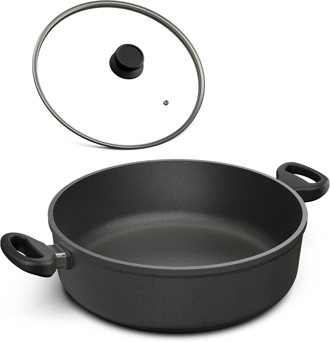 Hoffmann Schmorpfanne 32 cm hoher Rand Induktion I Made in Germany I Schmortopf Induktionsgeeignet A