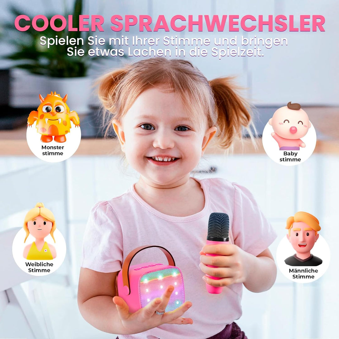 Mädchen Geschenk Kinder Karaoke Maschine: Karaoke Mikrofon Kinder- Spielzeug ab 3-11 Jahre Mädchen J