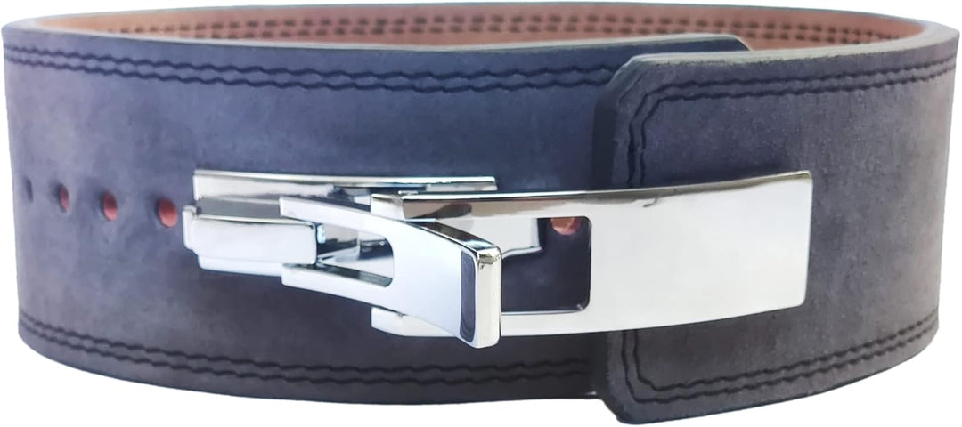 MuscleForge Leder Powerlifting Gürtel mit Stahlschnalle - Gewichthebergürtel für Powerlifting, Weigh