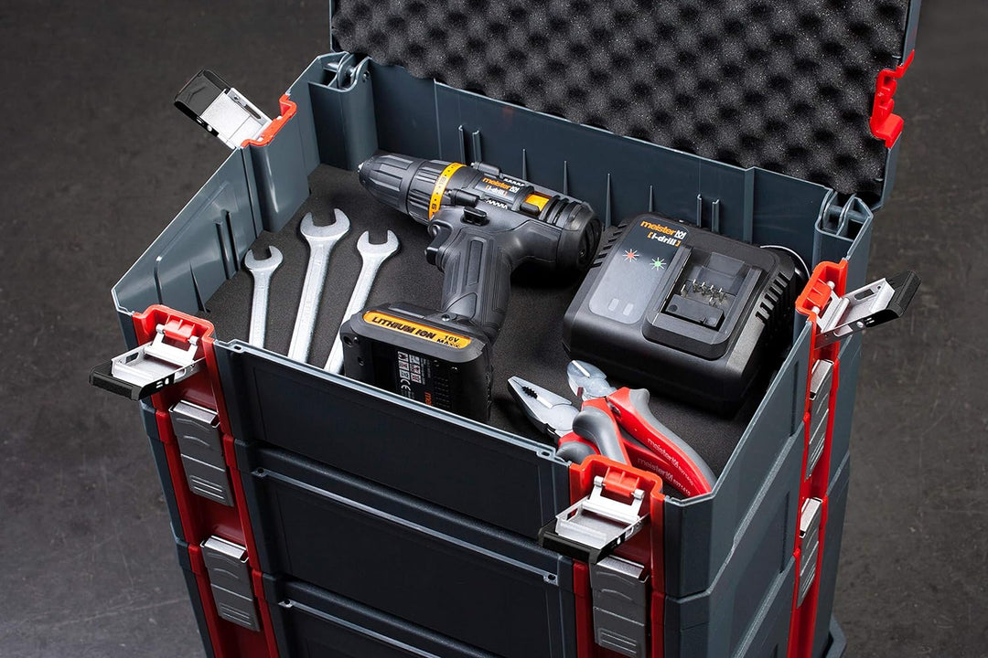 Connex Systembox - Grösse M - 20,5 Liter Volumen - 80 kg Tragfähigkeit - Individuell erweiterbares S