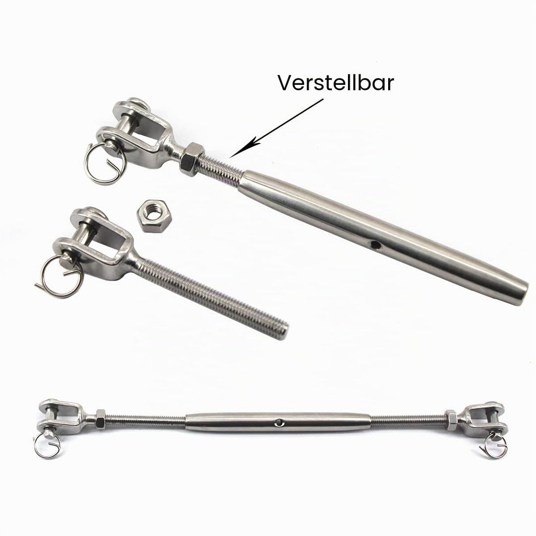 2 Stück 304 Edelstahl Takelage Schraube Backen geschlossener Körper M14 Medifier Spannschloss Spanns
