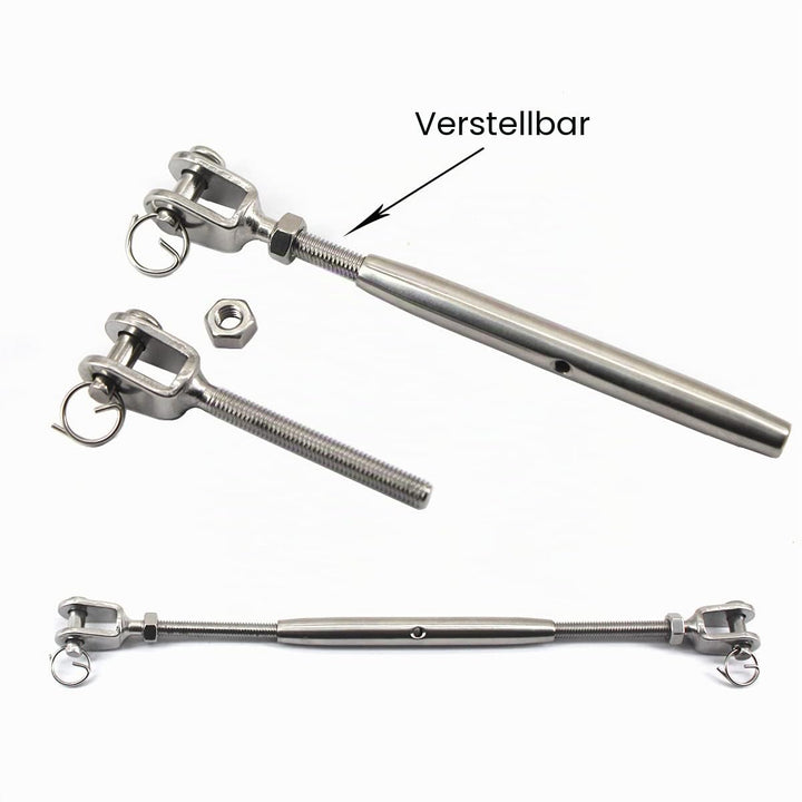 2 Stück 304 Edelstahl Takelage Schraube Backen geschlossener Körper M14 Medifier Spannschloss Spanns