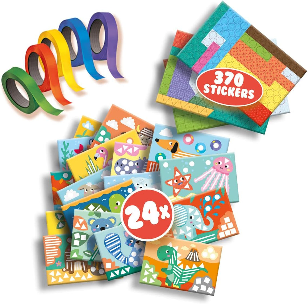 SES Creative 14632 Animal Ich lerne kleben und Formen erkennen, diverse Farben Traditionell, Traditi