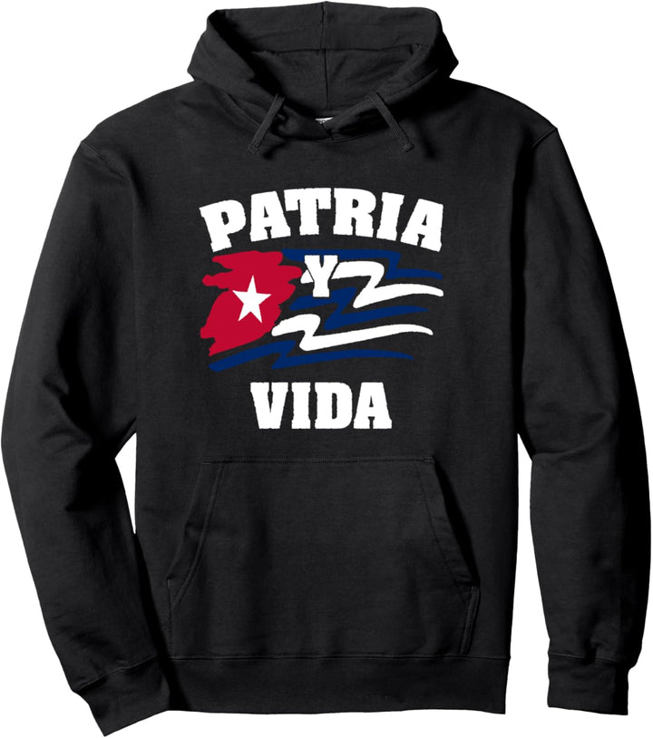 Patria Y Vida Flag Cuba Cuban Freedom Cuba Libre Se Acabo Pullover Hoodie