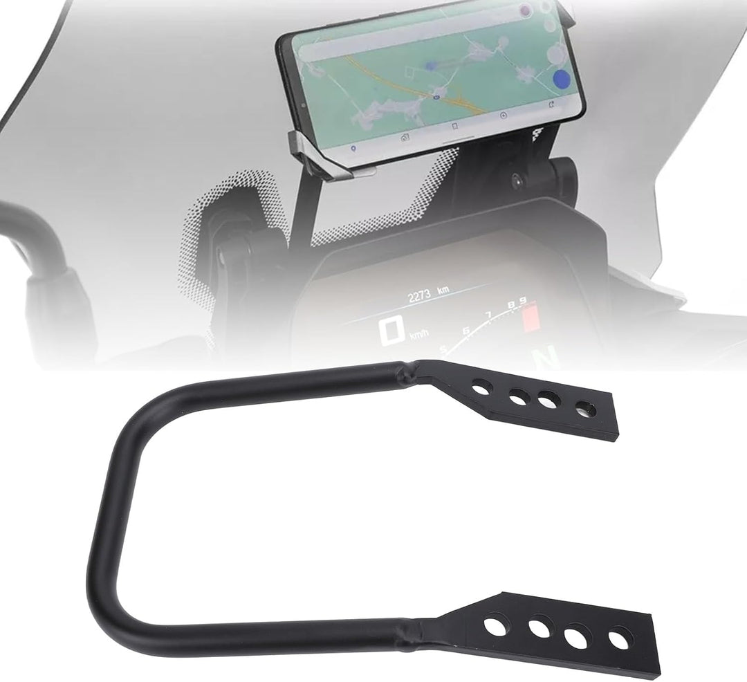 Yctze Motorrad-GPS-Navigationshalterung mit 4 Verstellbaren Befestigungslöchern, Nahtloses Eisenrohr