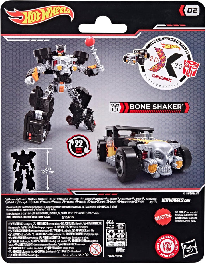 Transformers Collaborative Hot Wheels® x Bone Shakerä verwandelbare Action-Figur