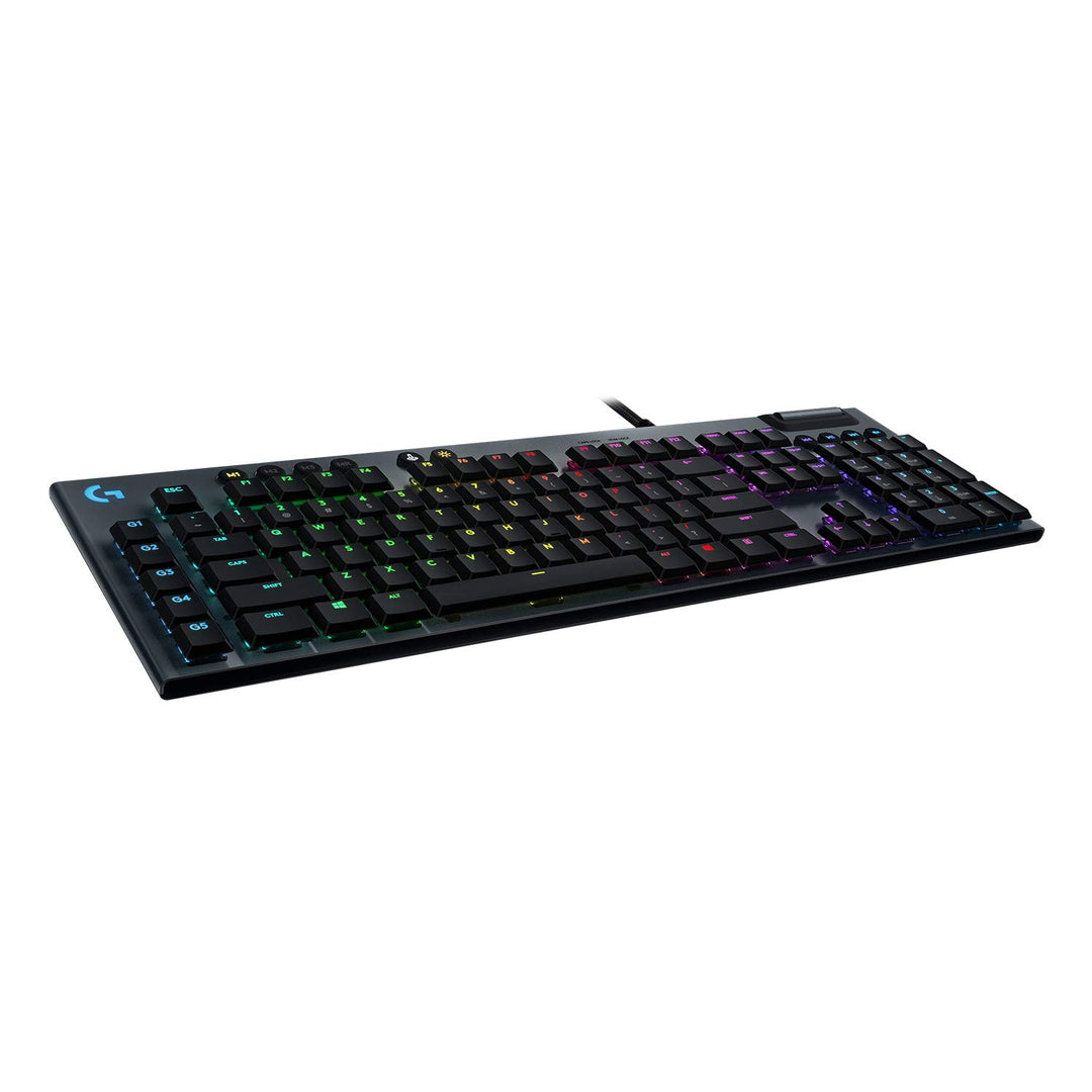 Logitech G815 mechanische Gaming-Tastatur, Clicky GL-Tasten-Switch mit flachem Profil, LIGHTSYNC RGB