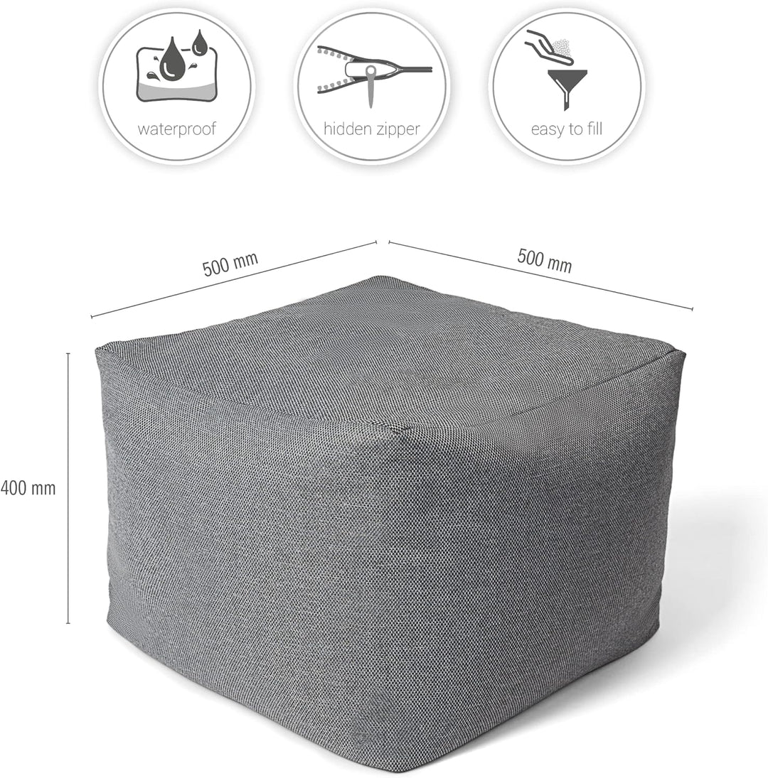 Paco Home Outdoor Sitzsack Sessel Wohnzimmer Sitzkissen Hocker Sitzhocker Bodenkissen Fusshocker Pou