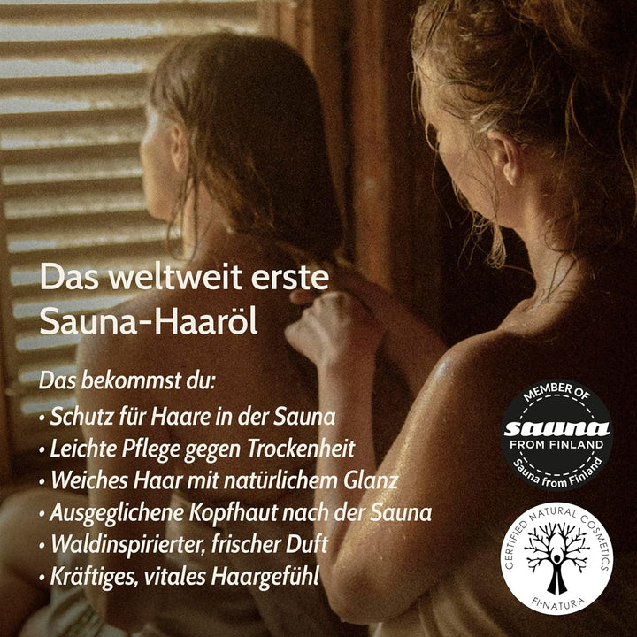 Sauna Haaröl Golden Kelp & Mandel – Pflegendes Haaröl für Sauna & tägliche Haarpflege – Vegan & sili