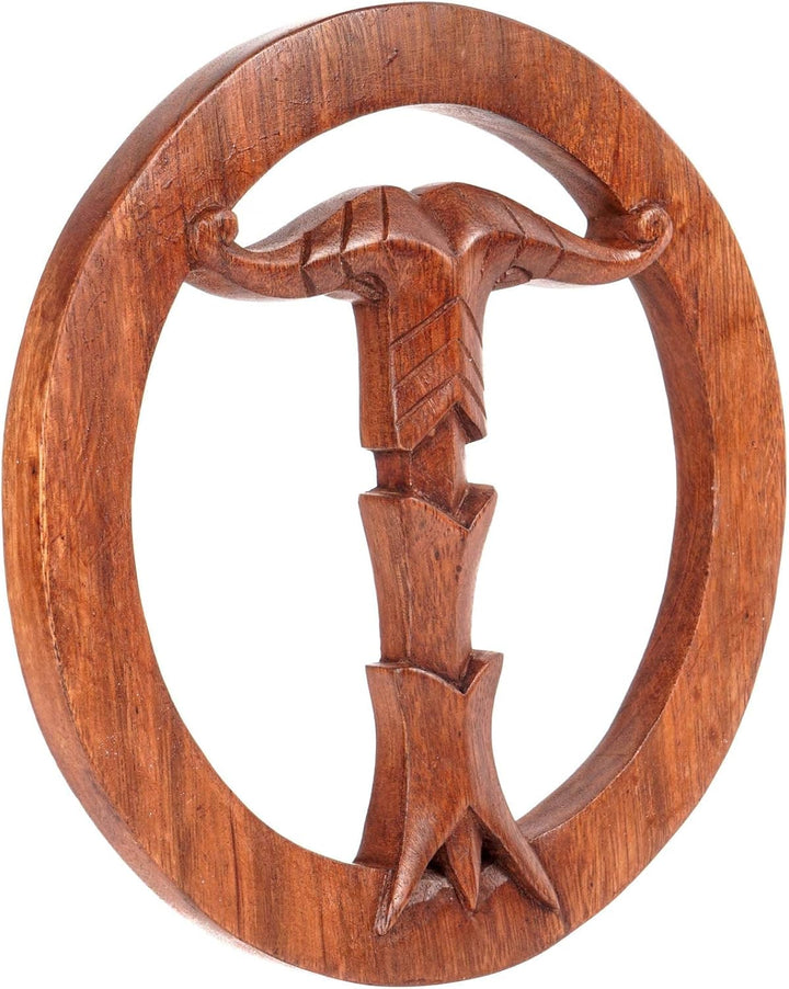 Windalf Nordische Wandkunst IRMINSUL Ø 20 cm Wikinger Wandschmuck Rechtum Fülle Wandskulptur Handarb