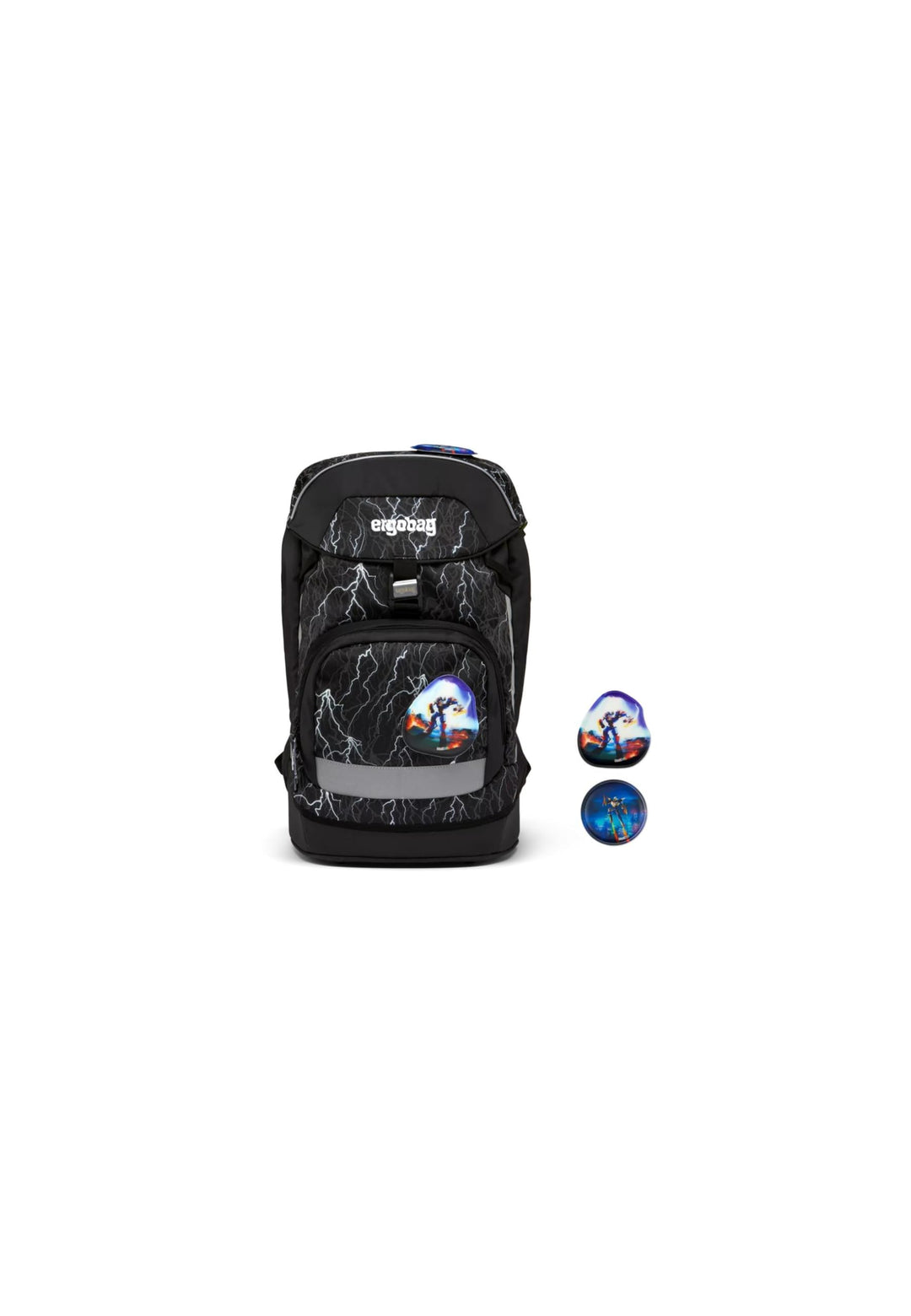 ergobag Prime Super ReflectBear Rucksack für Jugendliche, Unisex, mehrfarbig (mehrfarbig), Einheitsg