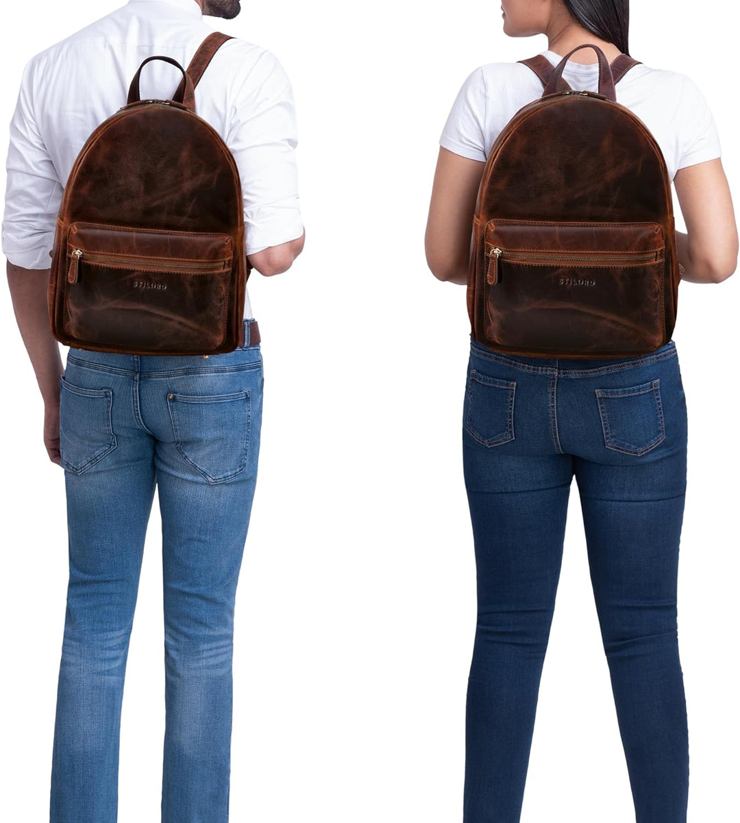 STILORD 'Flynn' Grosser Rucksack Leder XL Lederrucksack für Damen Herren Laptop Rucksack Reiserucksa