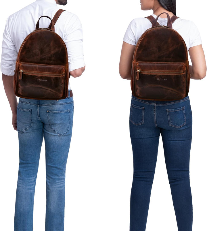 STILORD 'Flynn' Grosser Rucksack Leder XL Lederrucksack für Damen Herren Laptop Rucksack Reiserucksa