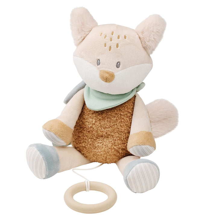 Nattou Aktiv-Kuscheltier aus Polyester, Fuchs, Mit Musik, Spieluhr, Ca. 24 cm, Flo, Oli & Ernest, Fl