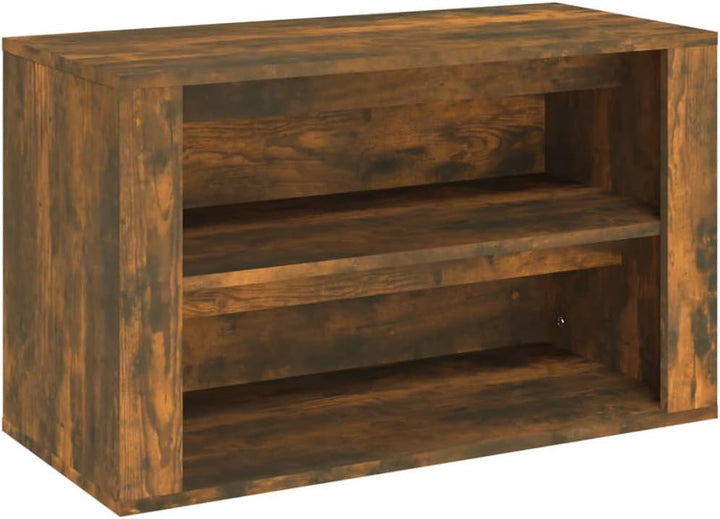 FIRBNUS Schuhregal Räuchereiche 75x35x45 cm Holzwerkstoff Schuhorganizer Schuhaufbewahrung Schuhschr