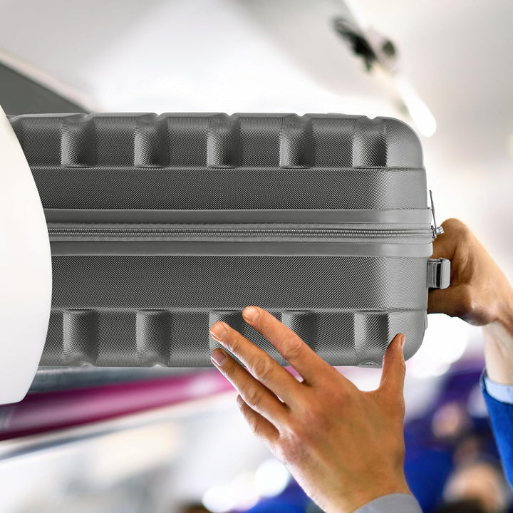 Flight Knight 3er-Pack Leichte 4-Rad-abs-hartschalenkoffer Handgepack, Zugelassen Fur Uber 35 Flugge
